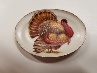 Serving Platter with Turkey Design