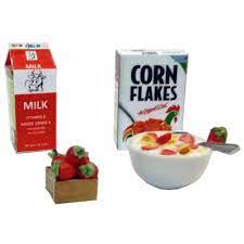 Cornflakes with Milk and Strawberries