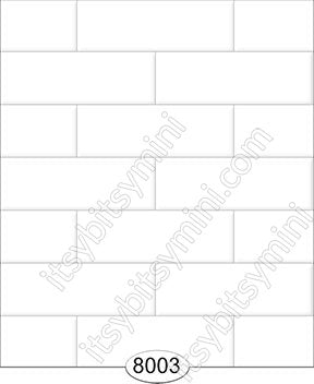 Subway Tile Paper, White with Soft Grey Mortar