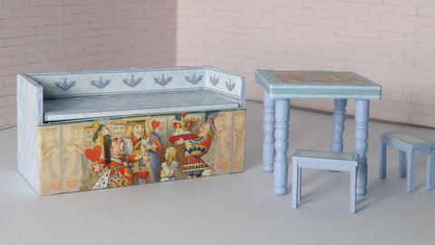 Toy Box and Children's Table Set Kit, Alice in Wonderland