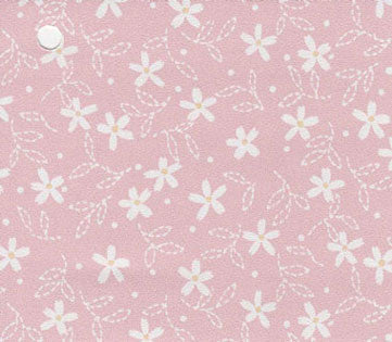 White Flowers on Pink Wallpaper, Prepasted