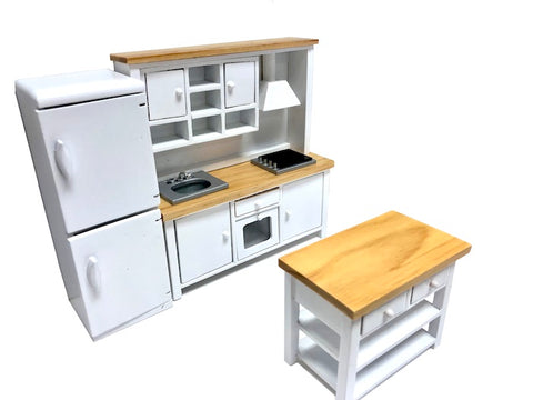 Efficiency Kitchen Set - White & Oak