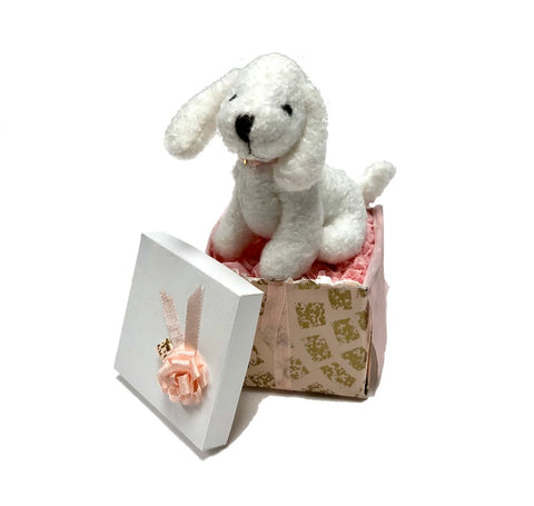 Pink Gift Box w/ Stuffed Dog