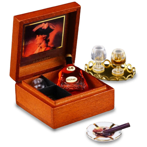Boxed XO Cognac Set w/Glasses