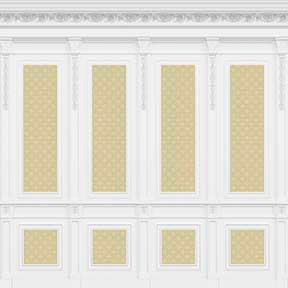 French Wall Panel Boiserie, Yellow